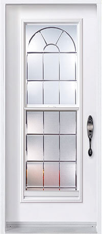 Entry door with full glass insert