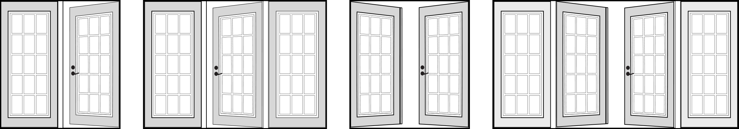 A look at the different garden door configurations offered by Consumer's Choice Window & Doors