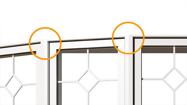 Consumer's Choice bay windows feature an exterior bay window angle mullion.