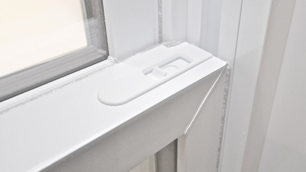 Consumer's Choice double hung windows features an integrated sash latch.