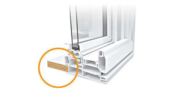 Consumer's Choice double slider windows feature a PVC-cladded interior wood extension.