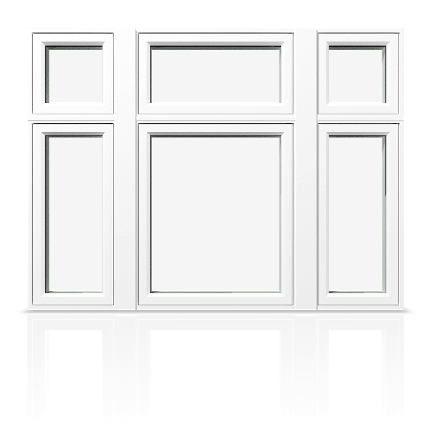 An example of a standard hollow-chamber PVC Window.