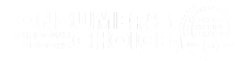 Consumer's Choice Windows and Doors White Logo