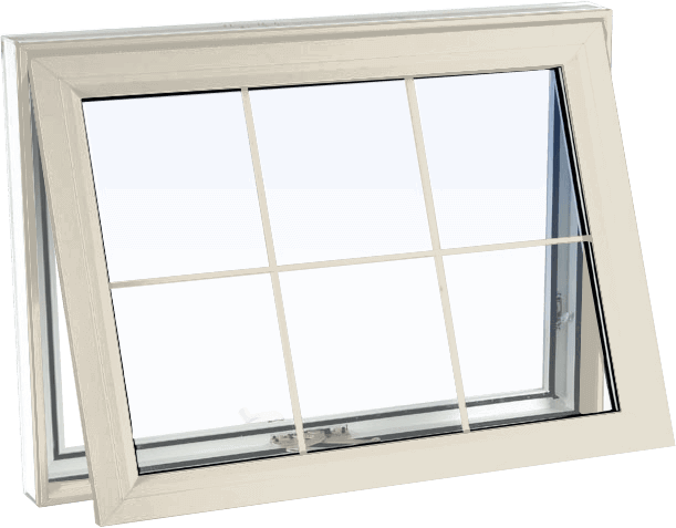 Custom cashmere color vinyl replacement awning window