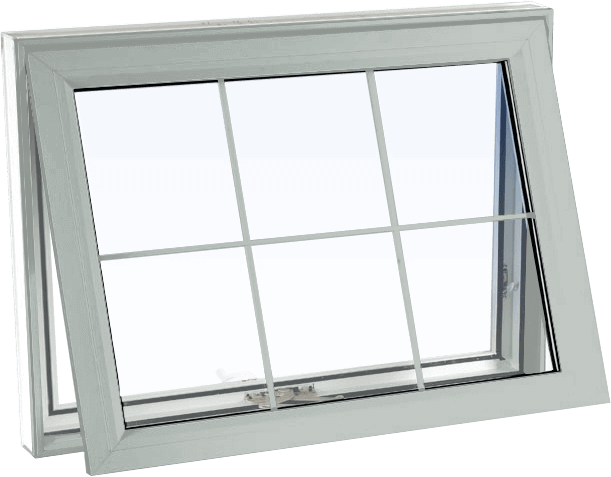 Custom dover grey color vinyl replacement awning window