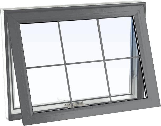 Custom grey color vinyl replacement awning window