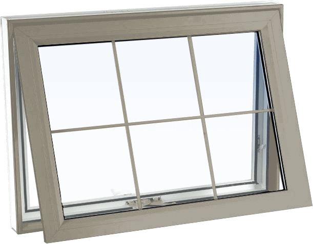 Custom pebble color vinyl replacement awning window