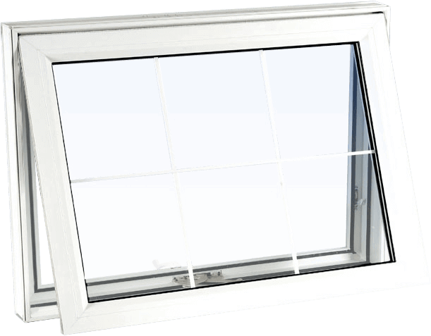 Custom white color vinyl replacement awning window