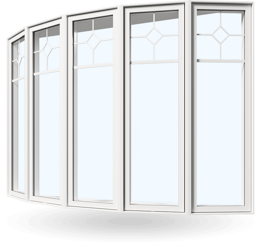 PVC greenhouse window and a replacement bay window