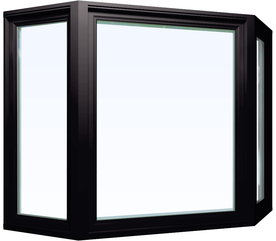 Custom black color vinyl replacement bay window