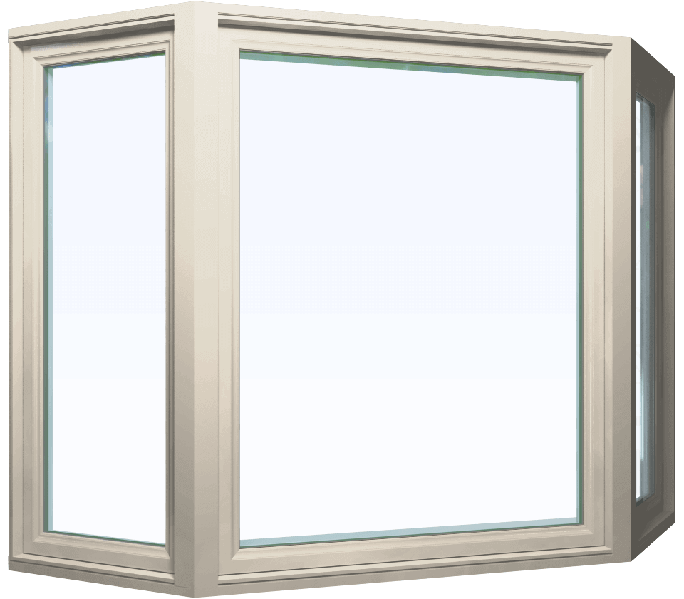 Custom cashmere color vinyl replacement bay window