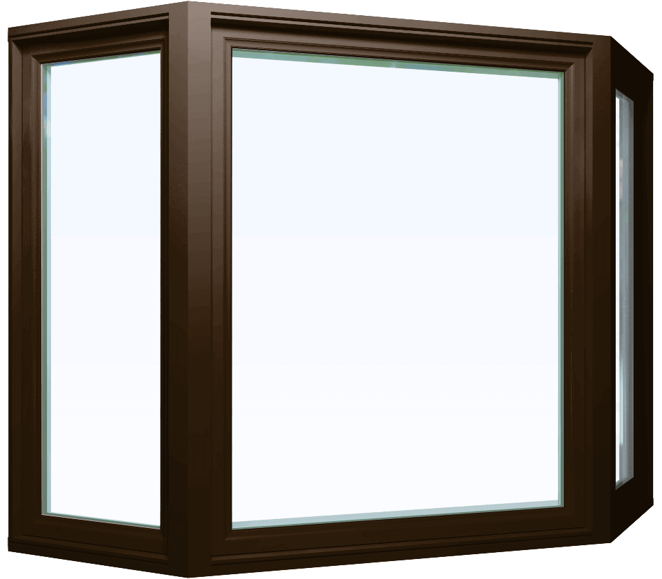 Custom commercial brown color vinyl replacement bow window