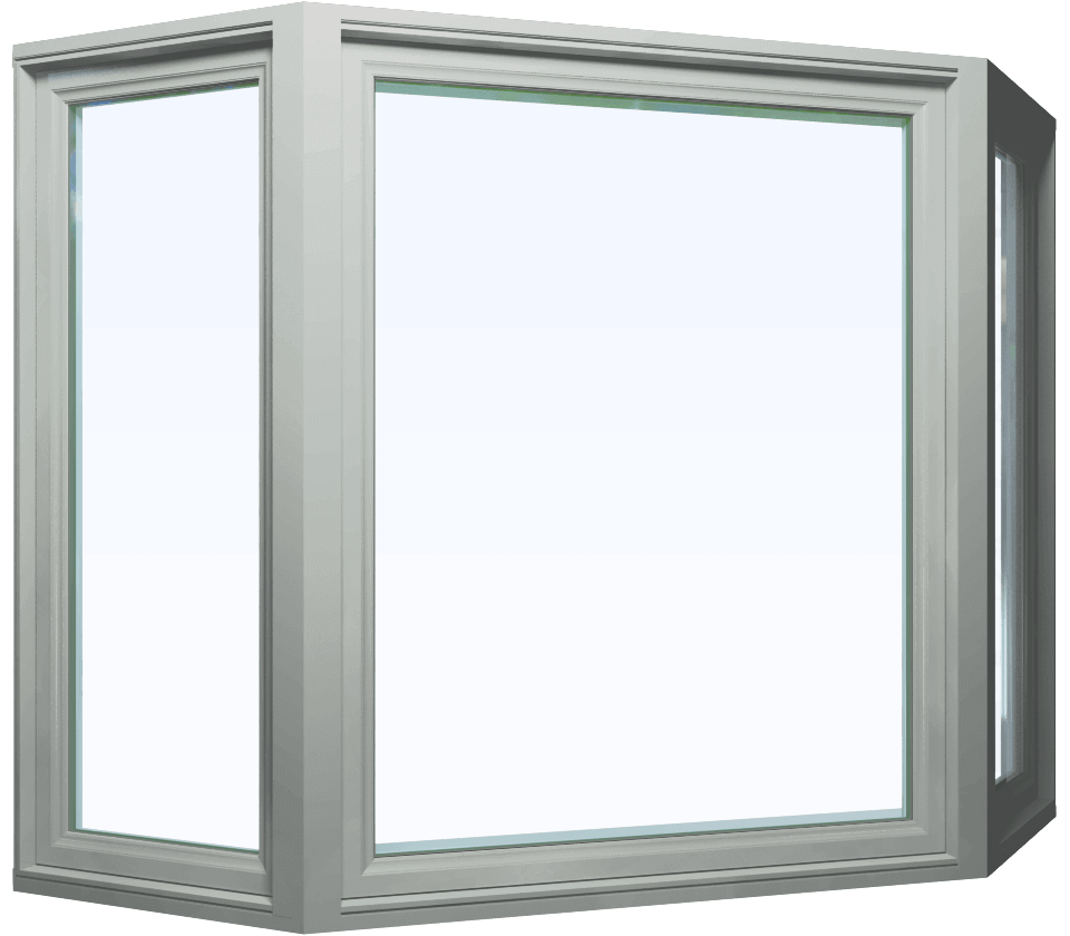 Custom dover grey color vinyl replacement bay window