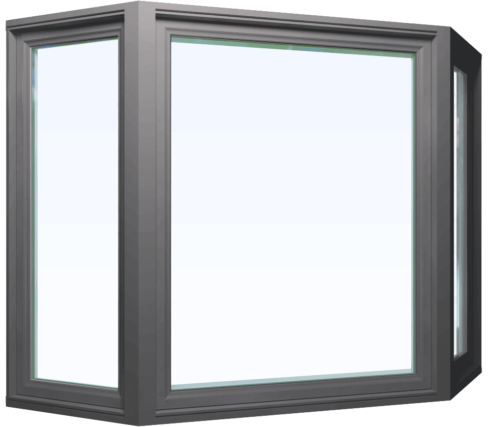 Custom grey color vinyl replacement bow window