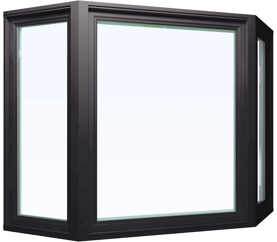 Custom iron ore color vinyl replacement bay window