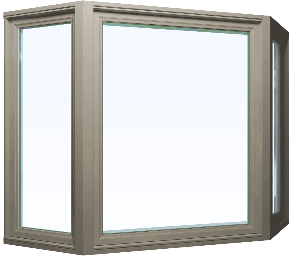 Custom pebble color vinyl replacement bay window