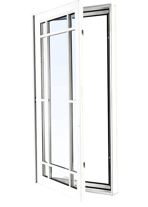 Custom white color vinyl replacement casement window