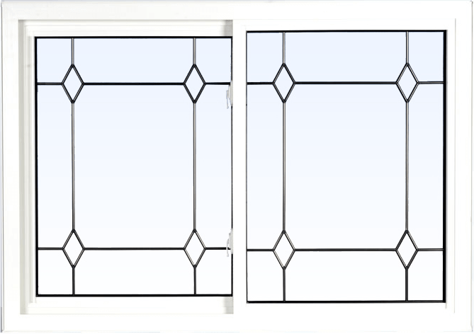A vinyl double lift out slider window