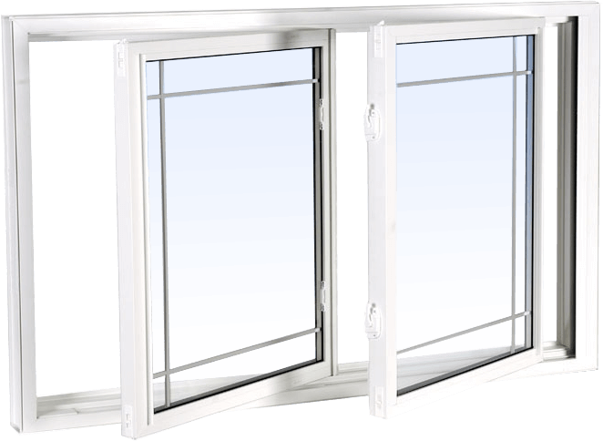 A double tilt sliding window made of PVC (vinyl)