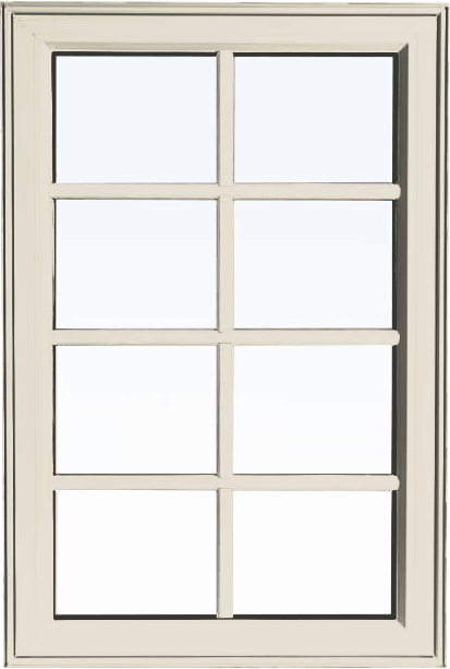 Custom cashmere color PVC fixed shaped window