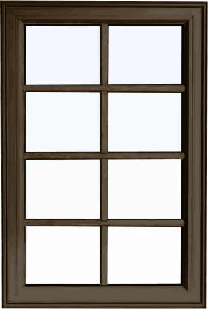 Custom commercial brown color PVC fixed shaped window