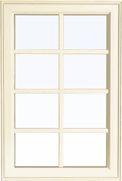Custom cream color PVC fixed shaped window
