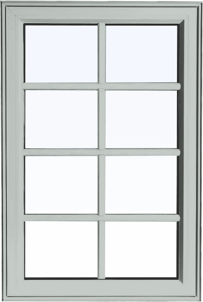 Custom dover grey color PVC fixed shaped window