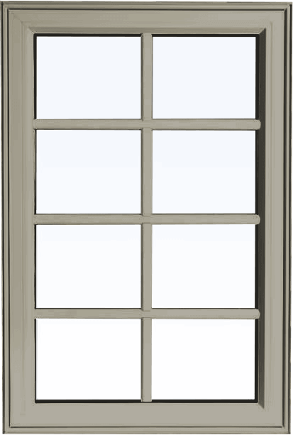 Custom pebble color PVC fixed shaped window