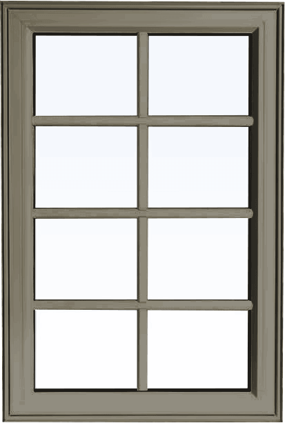 Custom sable color PVC fixed shaped window