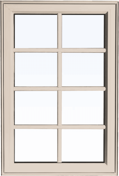 Custom sandalwood color PVC fixed shaped window