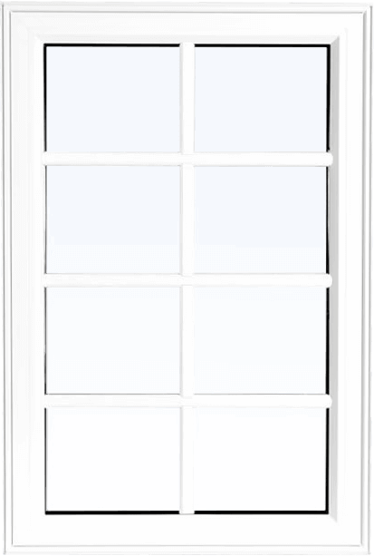Custom white color PVC fixed shaped window