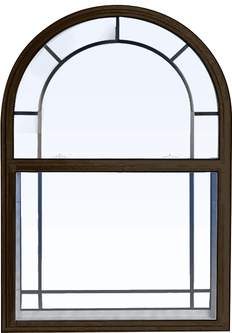 Custom commercial brown color replacement PVC hung window