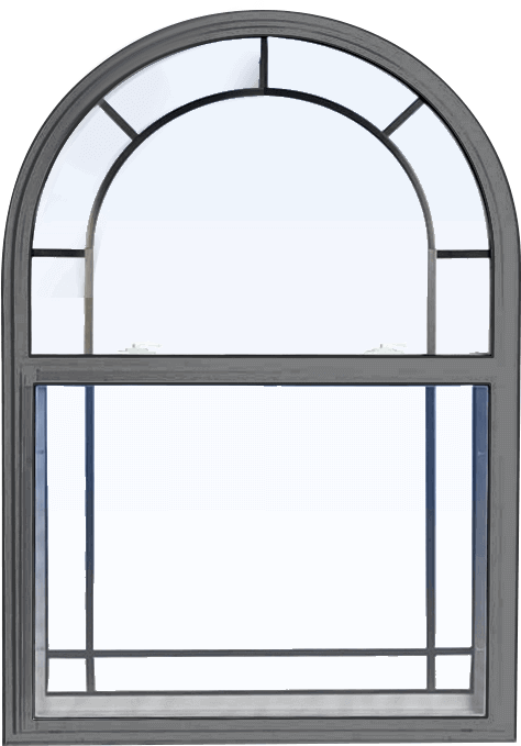 Custom grey color replacement PVC hung window