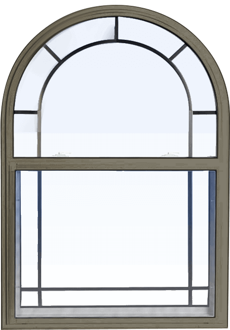 Custom sable color replacement PVC hung window