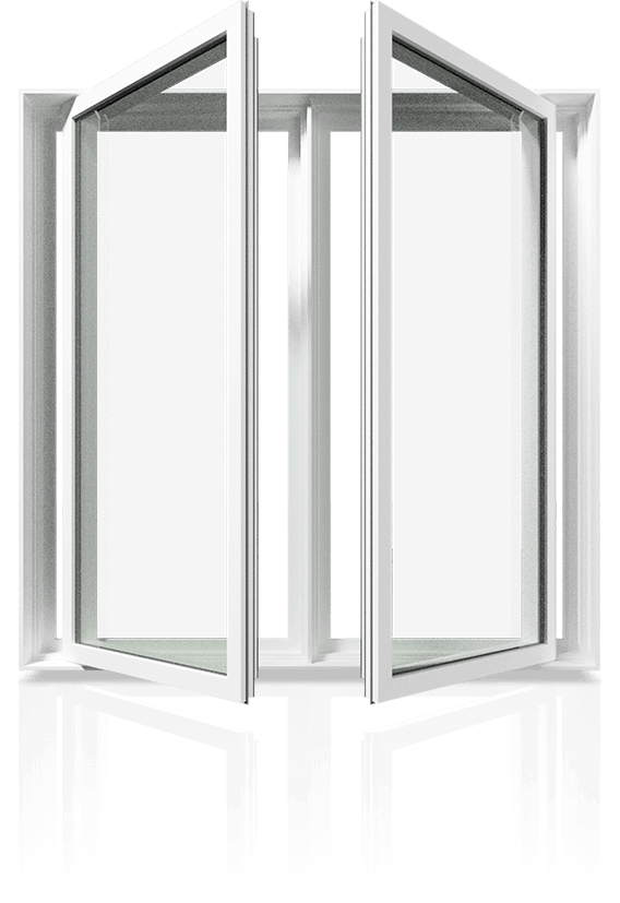 An example of a casement window.