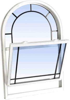 A single hung replacement window made of the finest PVC