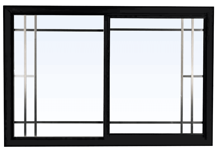 Custom black color vinyl replacement slider window
