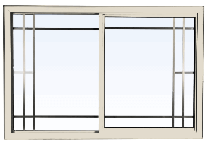 Custom cashmere color vinyl replacement sliding window