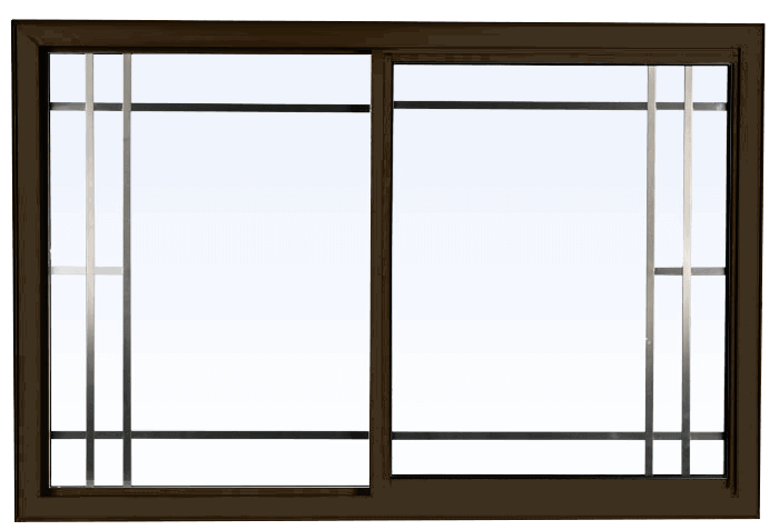 Custom commercial brown color vinyl replacement slider window