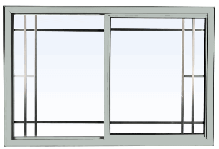 Custom dover grey color vinyl replacement slider window