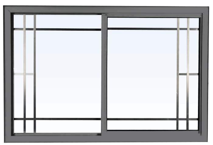 Custom grey color vinyl replacement slider window