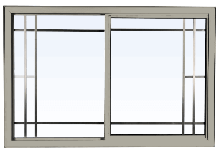 Custom hickory color vinyl replacement sliding window