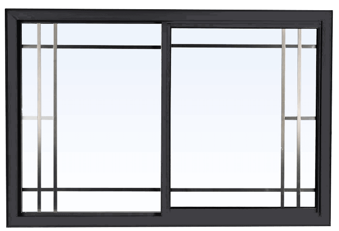 Custom iron ore color vinyl replacement sliding window