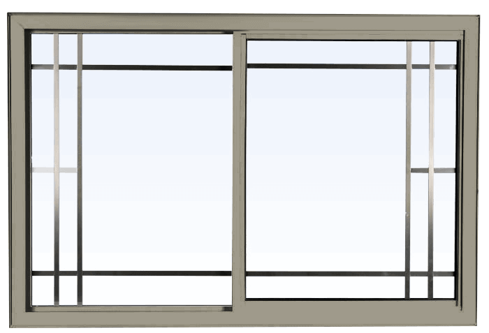 Custom pebble color vinyl replacement sliding window