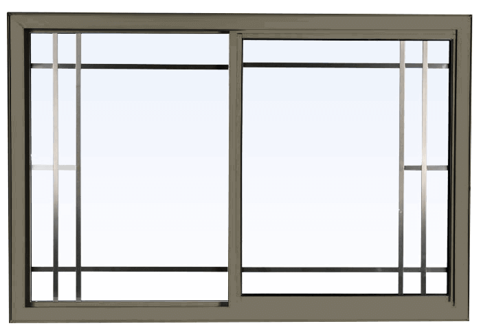 Custom sable color vinyl replacement slider window